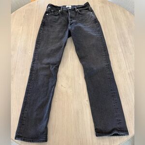 Charlotte High Rise Straight Jeans in Black Ink